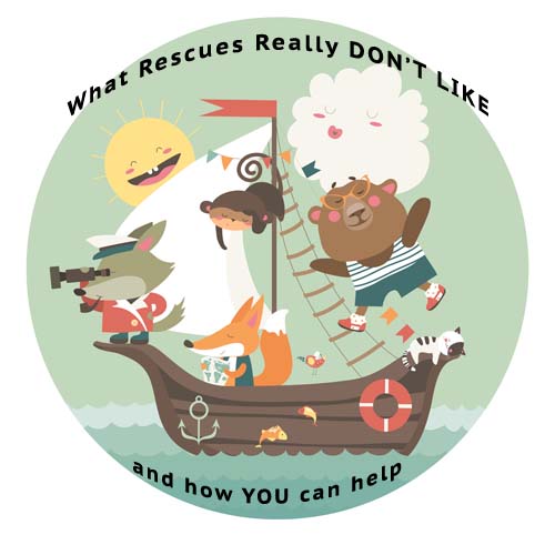 Graphic with animals asking 'what recues don't need.